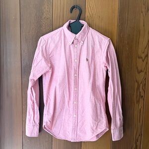 Pink Ralph Lauren Classic Fit Cotton Oxford Shirt